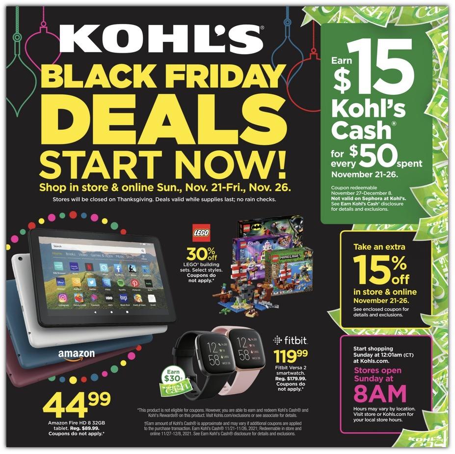 Kohl's Black Friday sales through 11/29