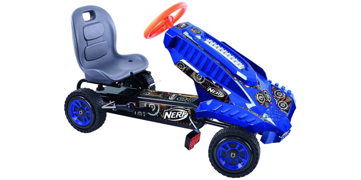 Make your battles epic on this Nerf go kart with holders for blasters
