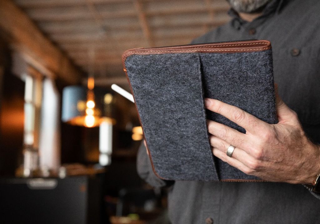 Bradford Magnetic Leather and Wool Felt iPad Pro Case image