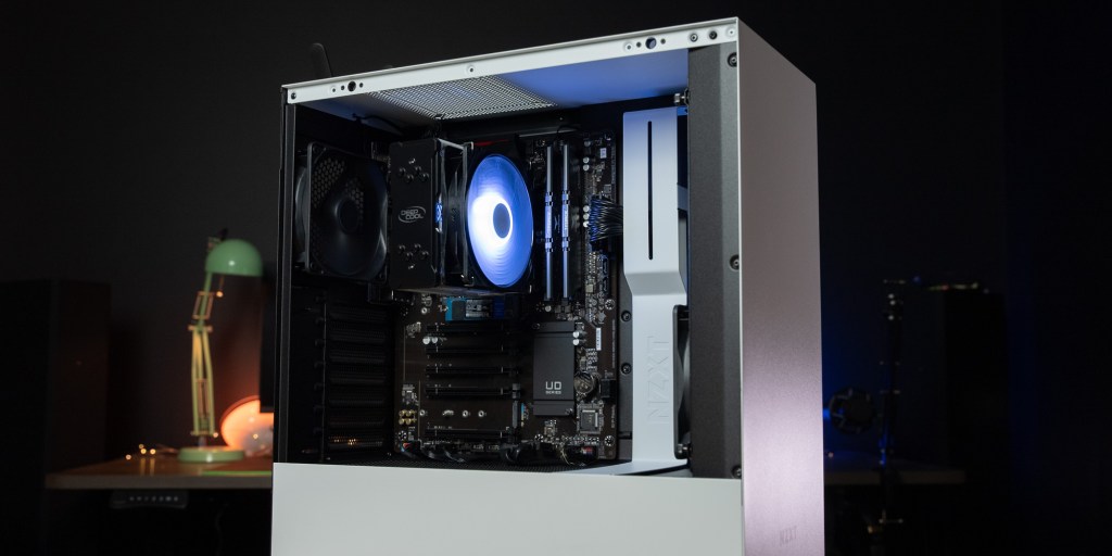 Clean design and an RGB fan make the NZXT Foundation PC and attractive build. 