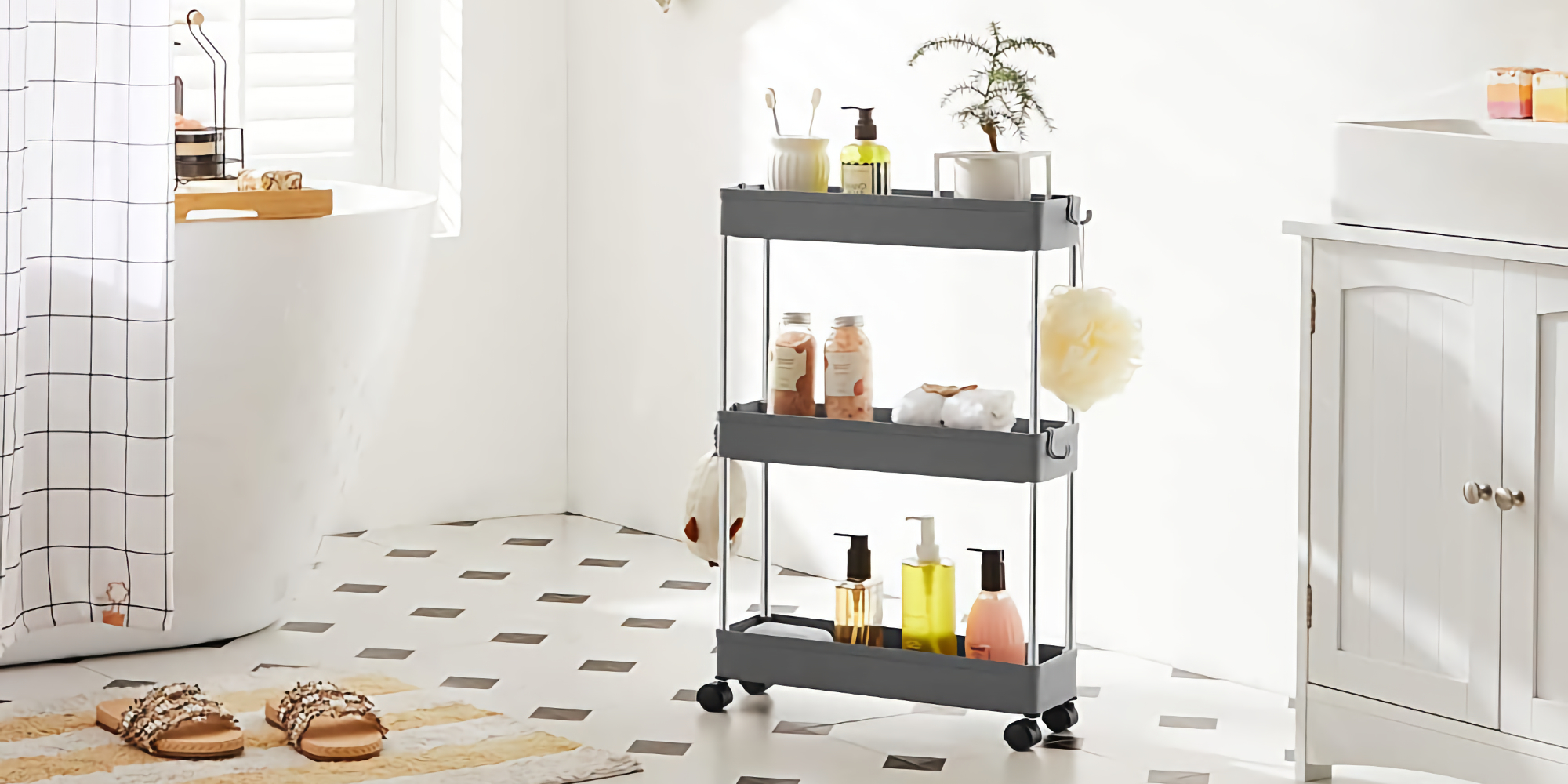 SONGMICS 3-Tier Bathroom Shelf