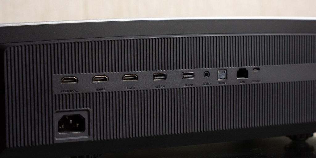 HDMI ARC with additional inputs and outputs make the XGIMI Aura integrate easily into an at-home system. 