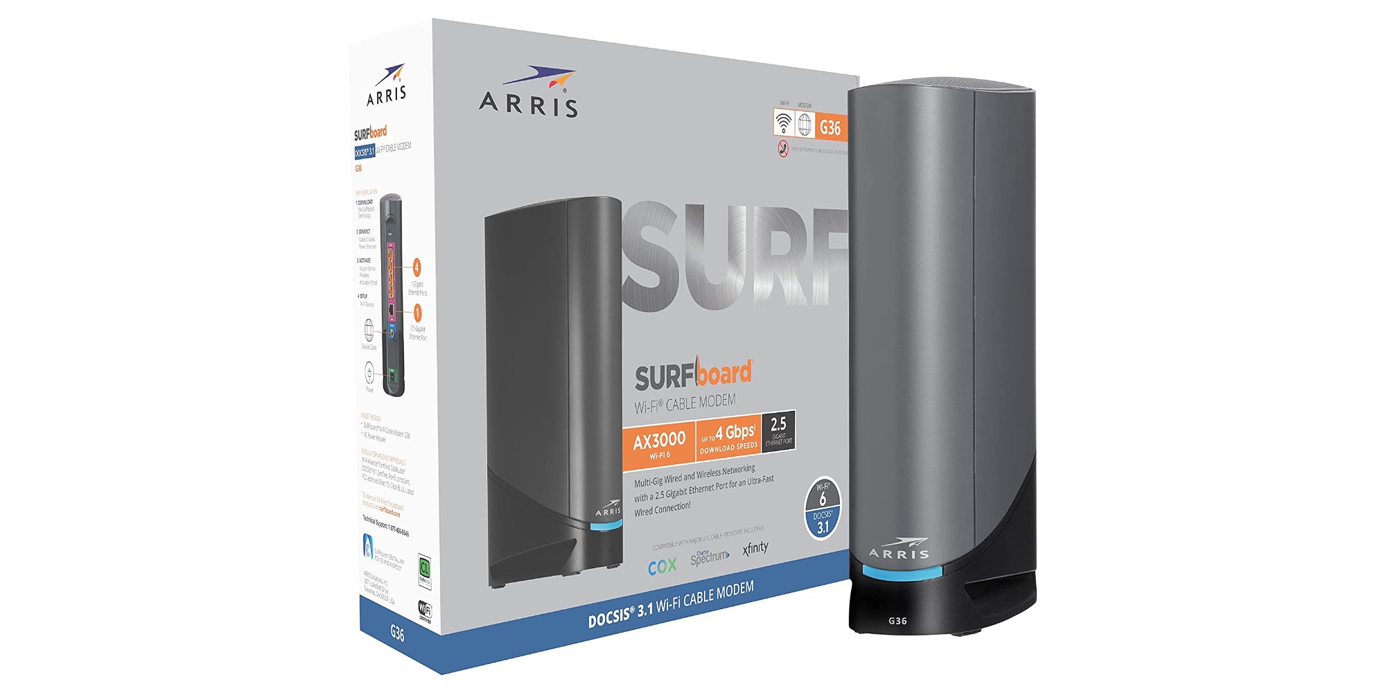 ARRIS SURFboard hybrid sports a DOCSIS 3.1 modem, WiFi 6, and 2.5Gb