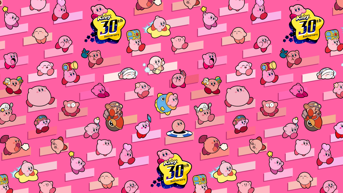 Kirby 30th anniversary wallpaper