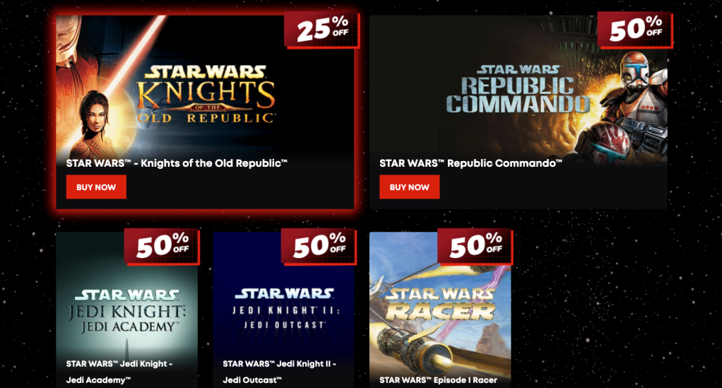 Star Wars Switch game sale