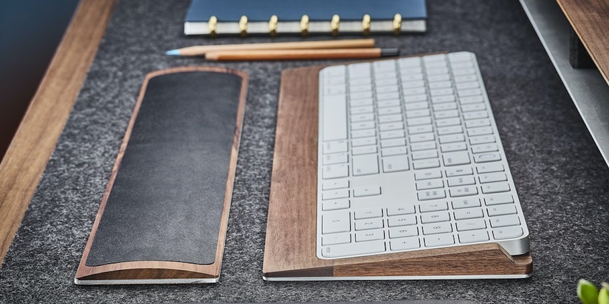 wooden mac keyboard tray