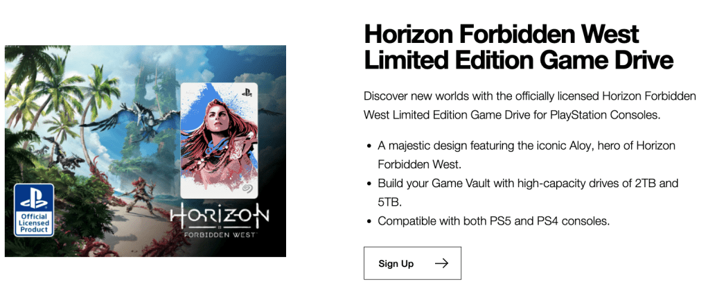 Horizon Forbidden West Game Drive coming soon
