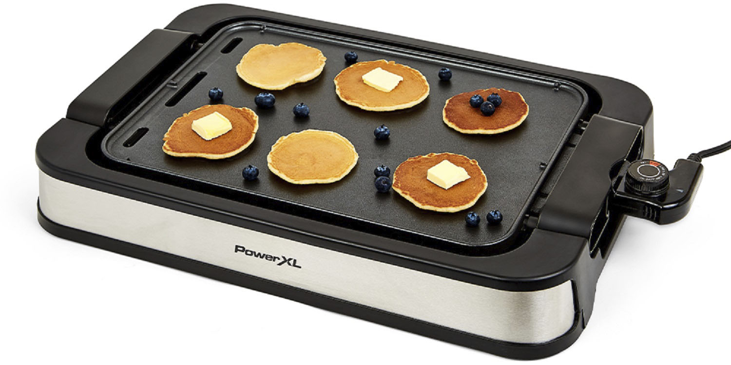 Score a PowerXL Grill/Griddle for indoor BBQ and easy breakfasts at 30