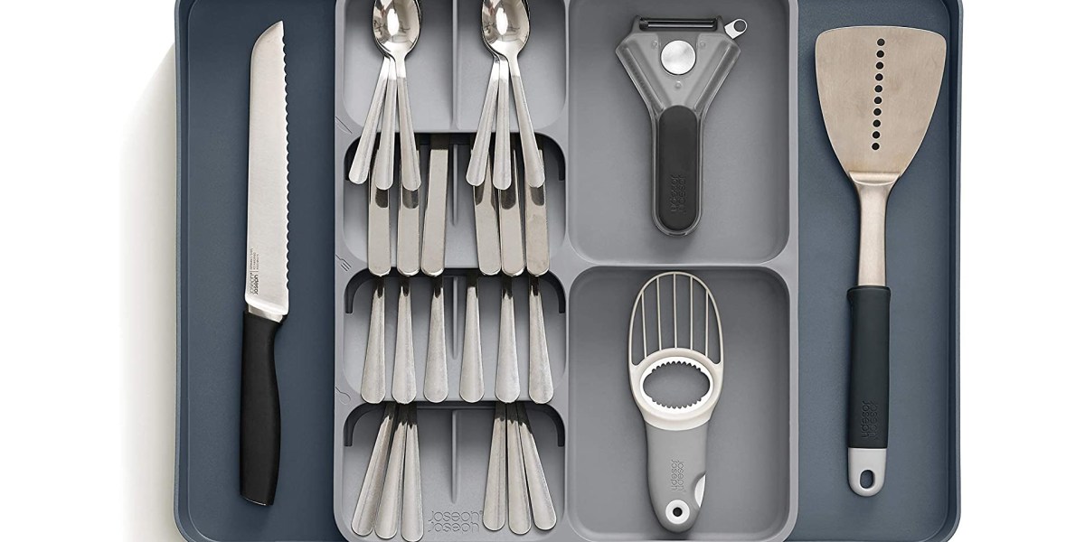 Joseph Joseph DrawerStore Large Gray Cutlery Organizer