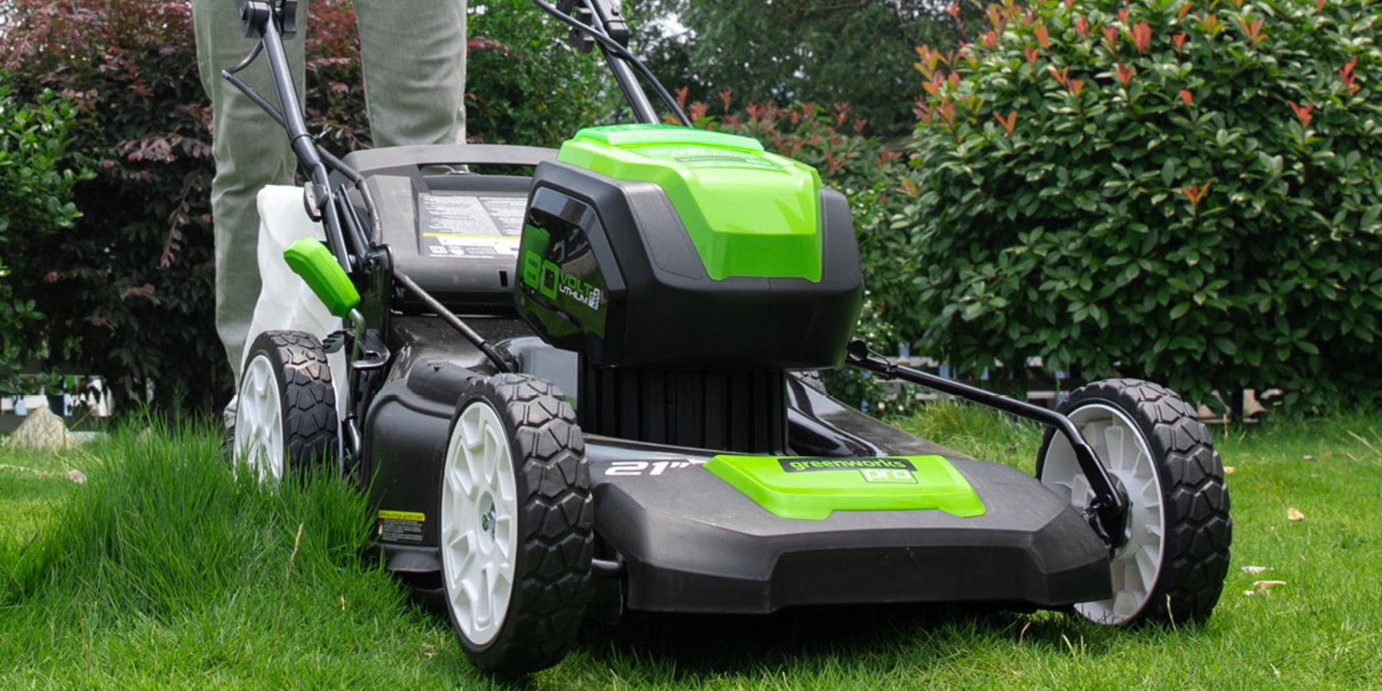 Greenworks 80V Cordless Brushless Lawn Mower steel deck 21inch 3