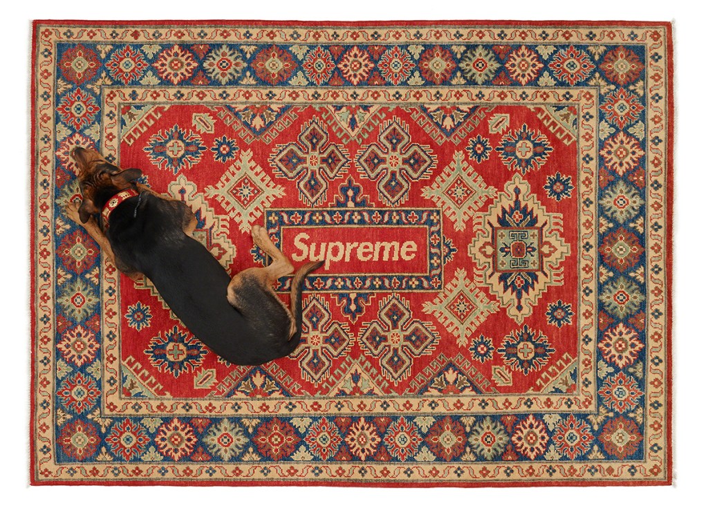 Supreme Area Rug Red Hypebeast Carpet Luxurious Fashion Brand Logo