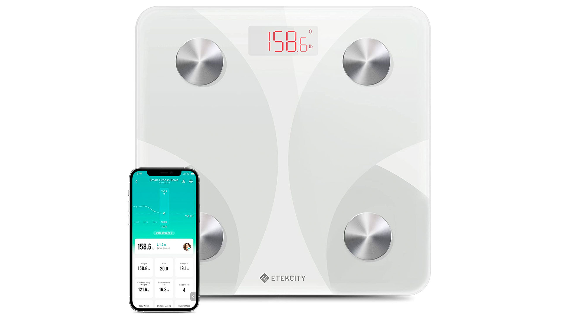 Get an Etekcity Wi-Fi and Bluetooth rechargeable smart scale for $42 - CNET
