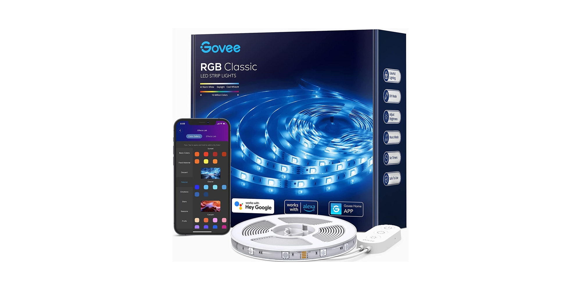 Set the mood outdoors with Govee's waterproof WiFi LED light strip at