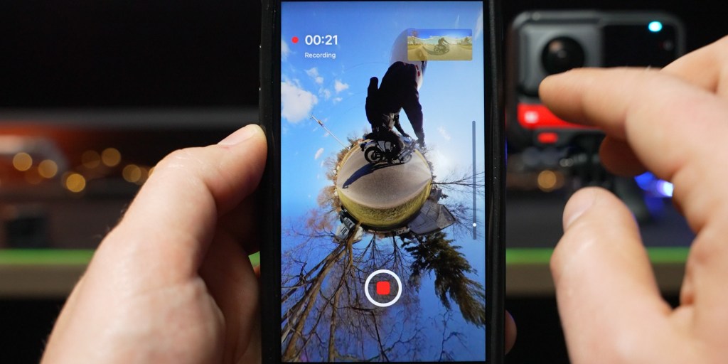 Editing videos in the Insta360 app is quick and easy. 