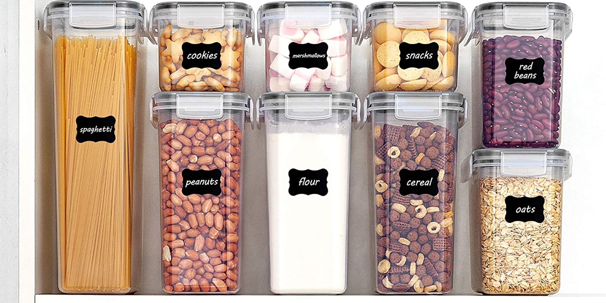 Get a head start on pantry organization with this 15-piece airtight ...