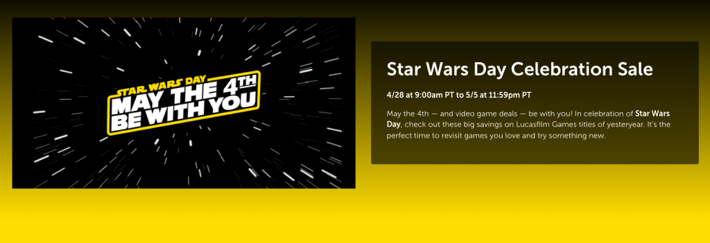 Nintendo Star Wars Day May the 4th sale