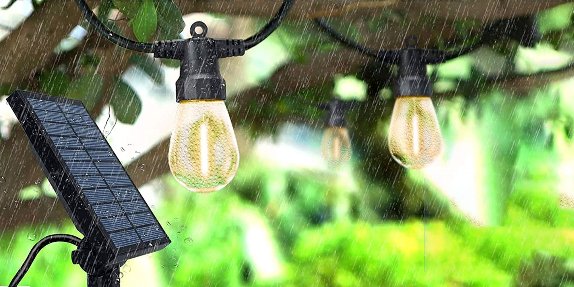 Upgrade your patio with this 33foot solar outdoor LED light strip at 25