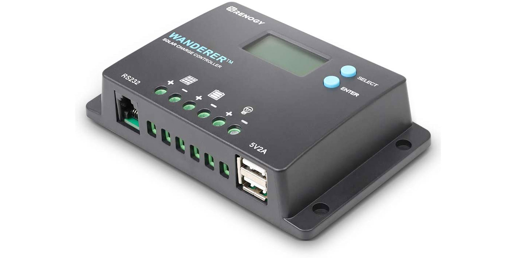 Renogy's 10A 12V/24V solar charge controller kickstarts your sun