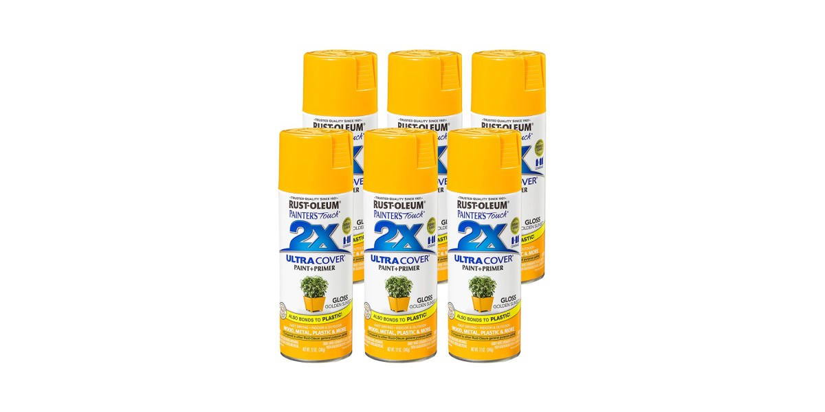 Save 43 on this 6pack of RustOleum Gloss Golden Sunset spray paint