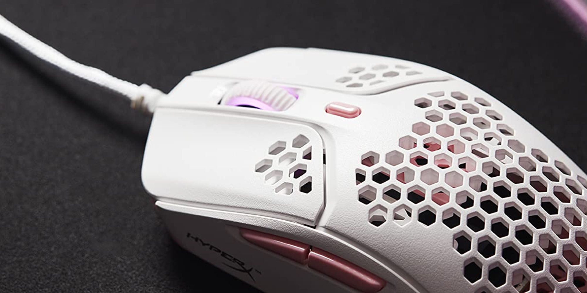 HyperX's white and pink Pulsefire Haste Ultra-Lightweight Gaming Mouse  returns to low of $30