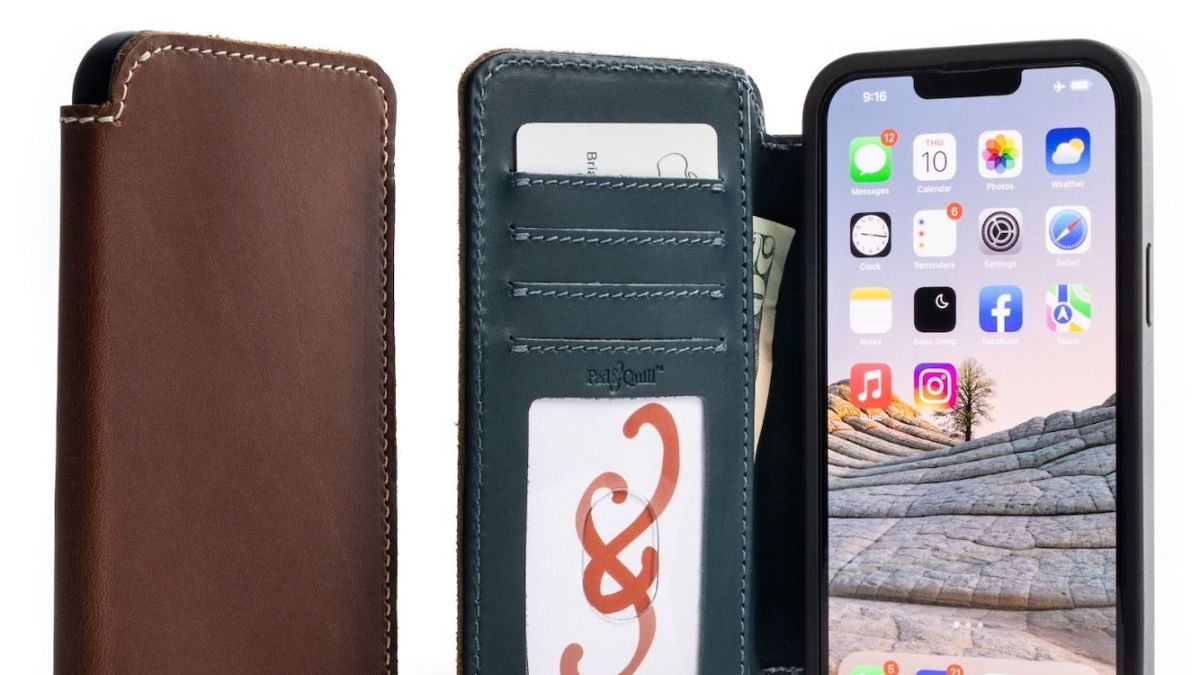 Pad & Quill Bella Fino leather wallet iPhone 13 case