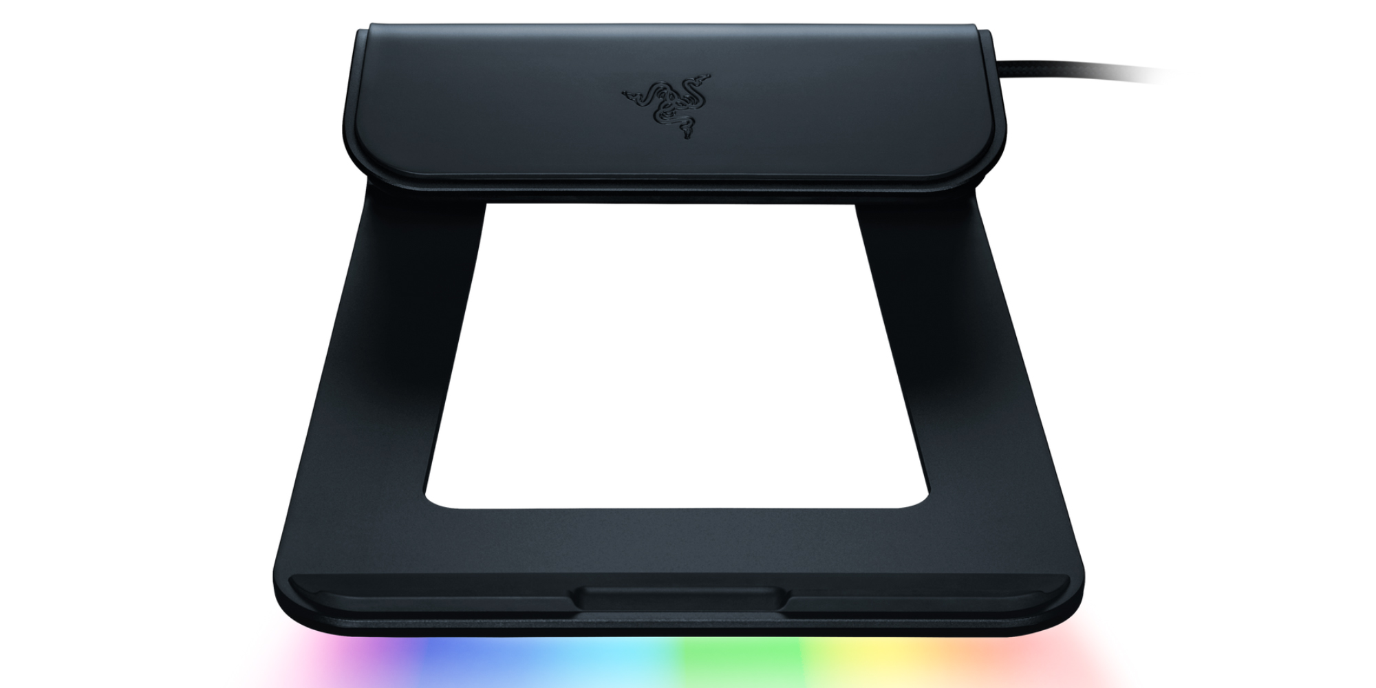Razer's laptop stand with integrated Chroma lighting and USBC hub