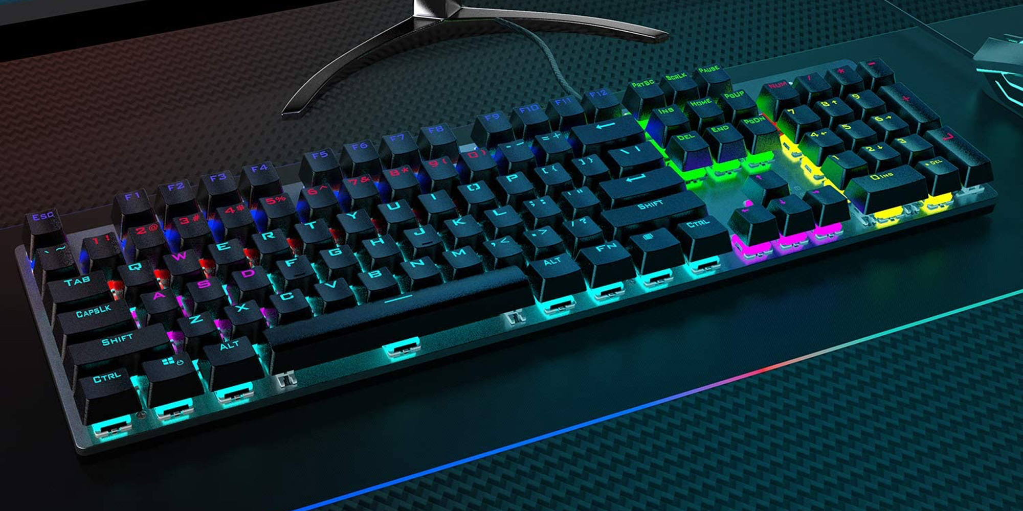 This RGB mechanical gaming keyboard with blue switches is made for ...