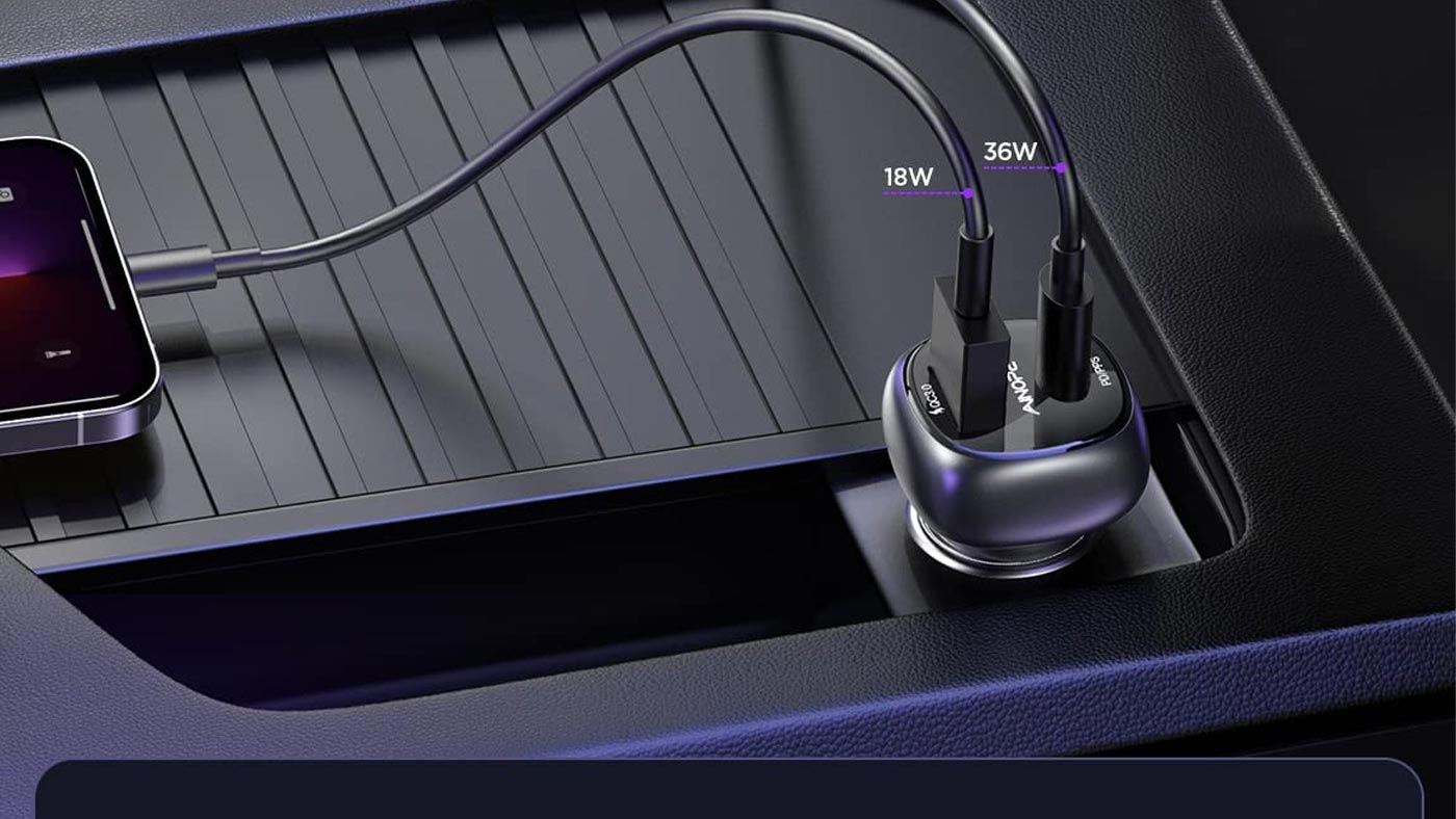 Buy AINOPE USB Car Charger, Dual QC3.0 36W/6A Port Fast USB Car