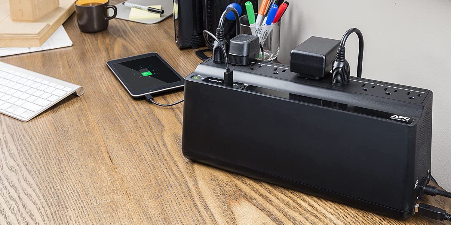 Stay up and running with APC's 9outlet Battery Backup Surge Protector