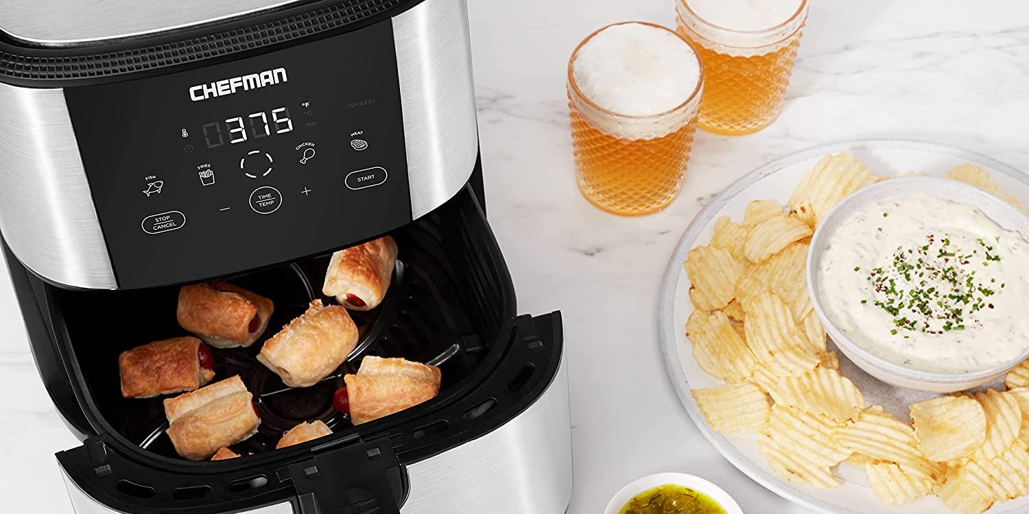 Chefman's regularly $90 stainless steel TurboFry 5-qt. air fryer is down at  $40 for today only