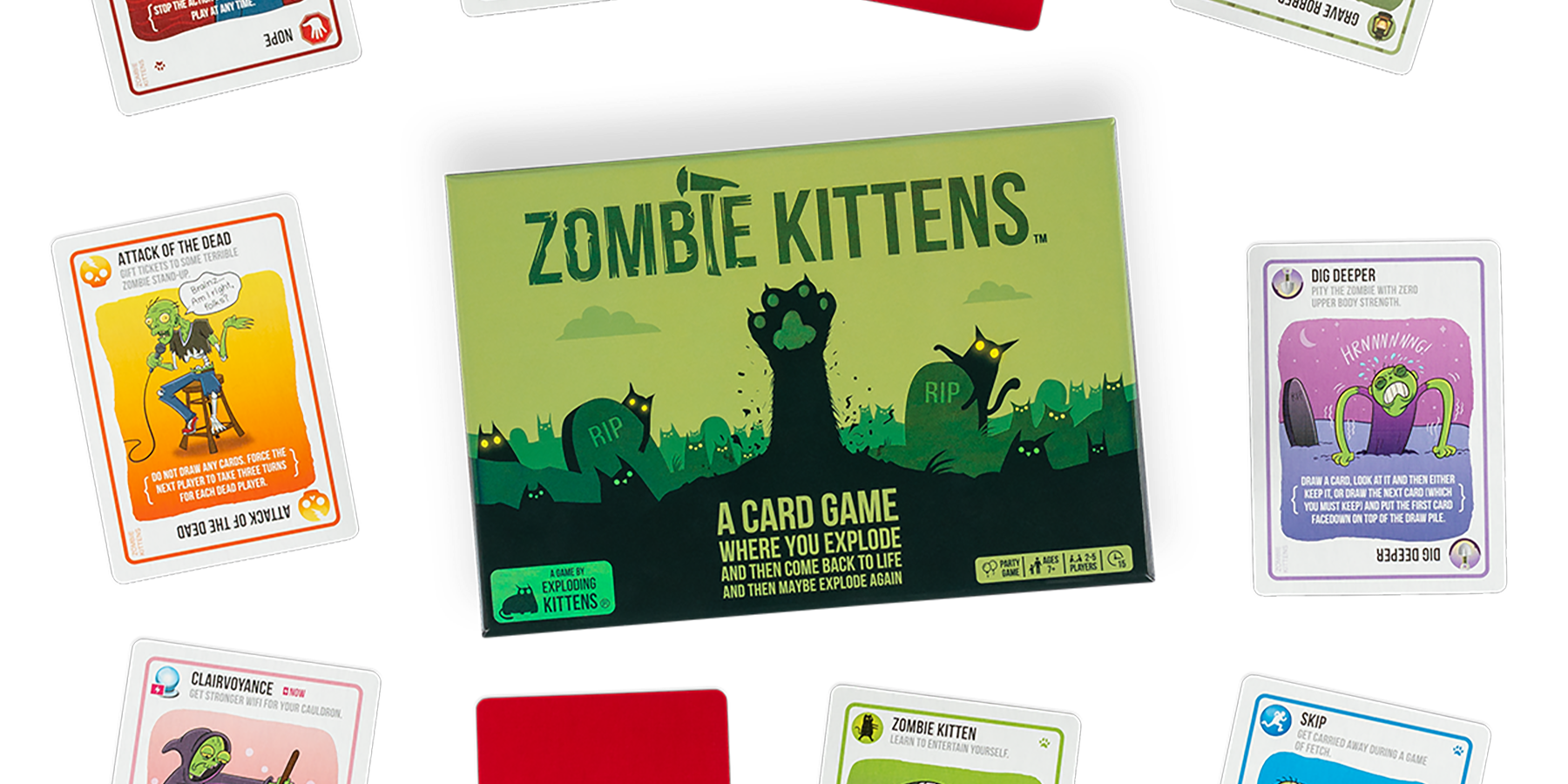 zombie kittens , exploding kittens card game