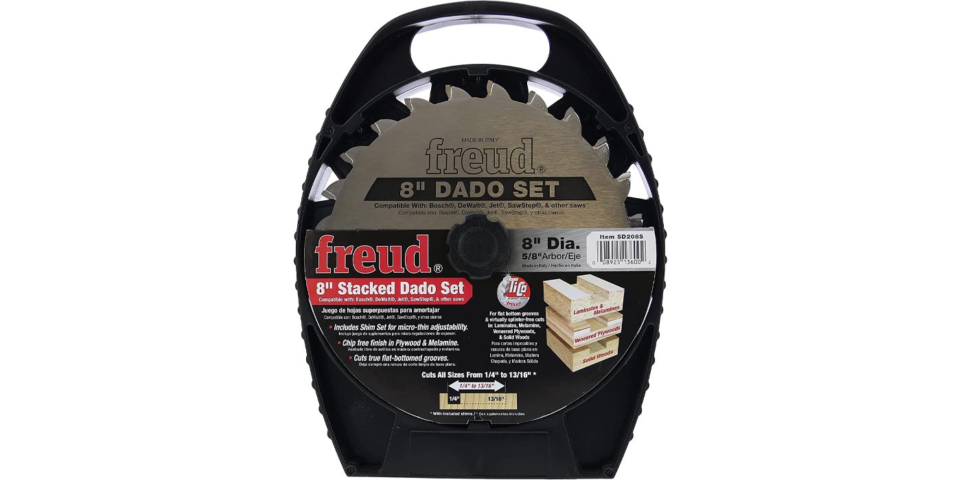 Freud's 8inch dado stack is a woodworking must at low of 60 on Amazon