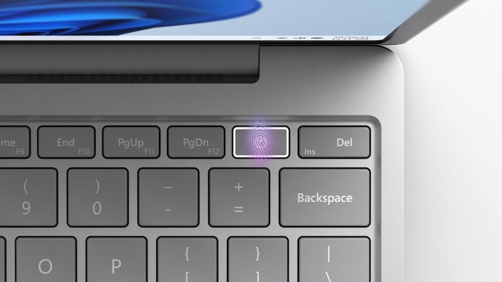 surface laptop go 2 fingerprint reader