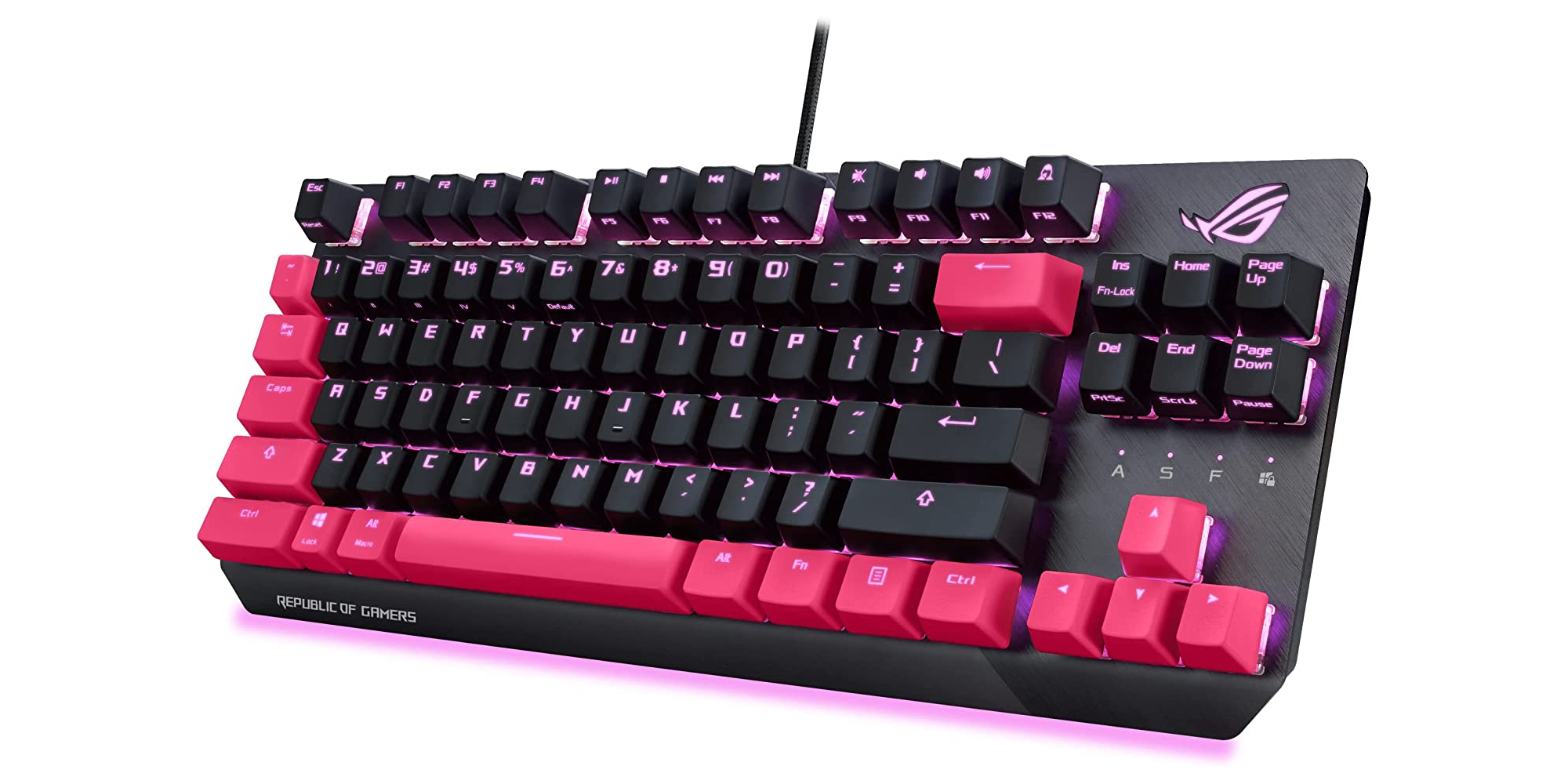 Game in style with ASUS' Electro Punk ROG Strix Scope TKL