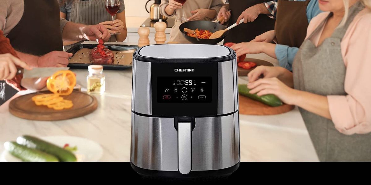 Chefman TurboFry Touch Digital Air Fryer, 5 Qt., Stainless Steel