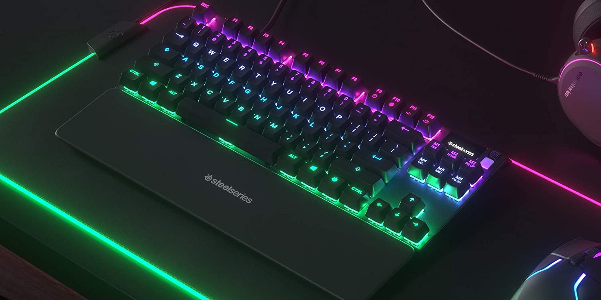 SteelSeries Apex 7 Tkl Compact Mechanical Gaming Keyboard, Black