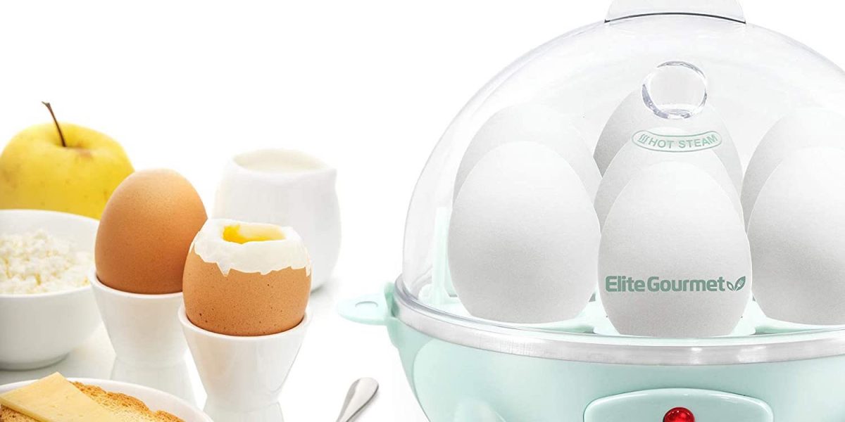 Elite Cuisine Electric Egg Poacher Omelet Soft Medium Hard-Boiled Egg Cooker