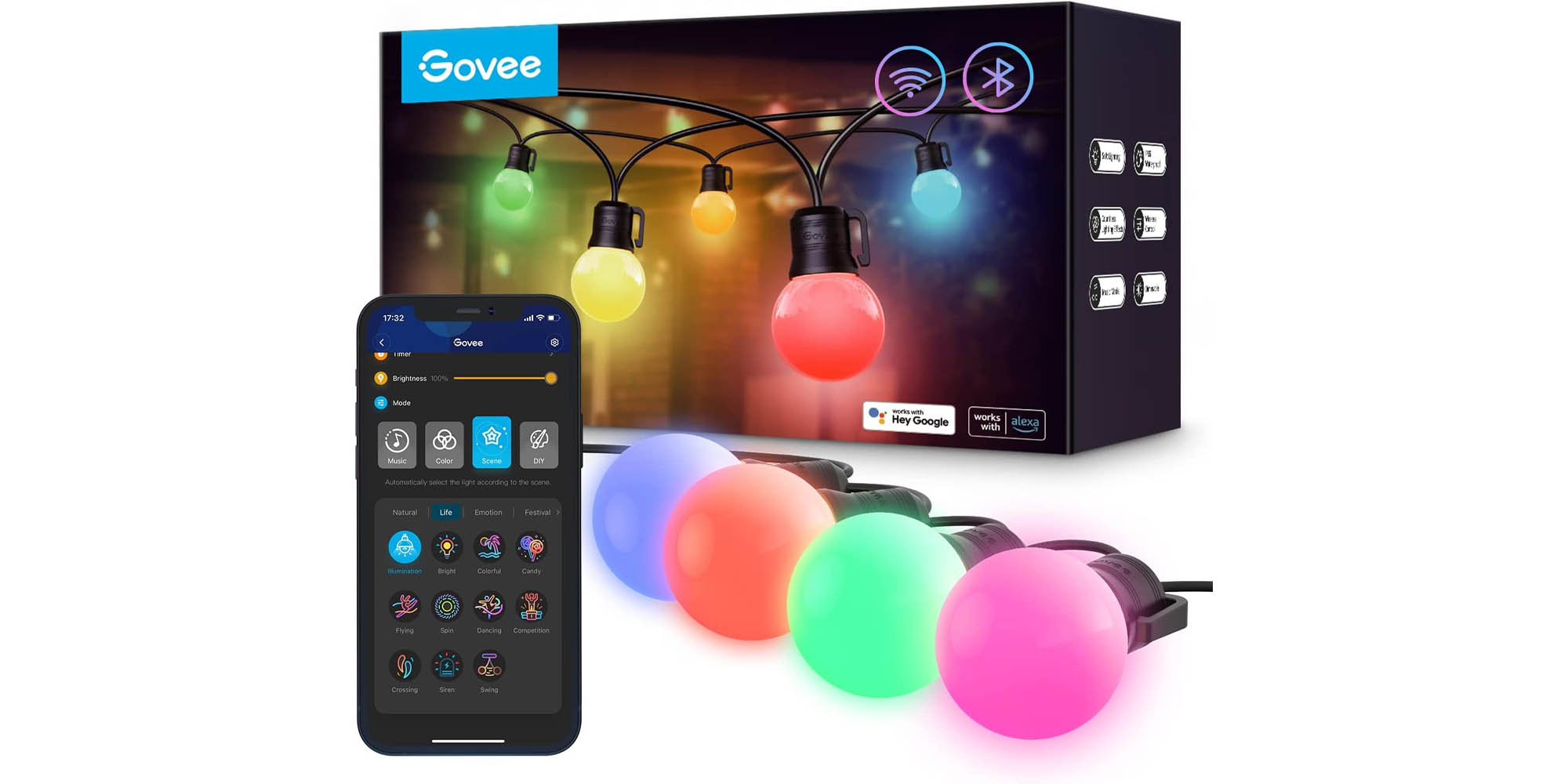 Govee RGBIC Warm White Smart Outdoor String Lights - Govee
