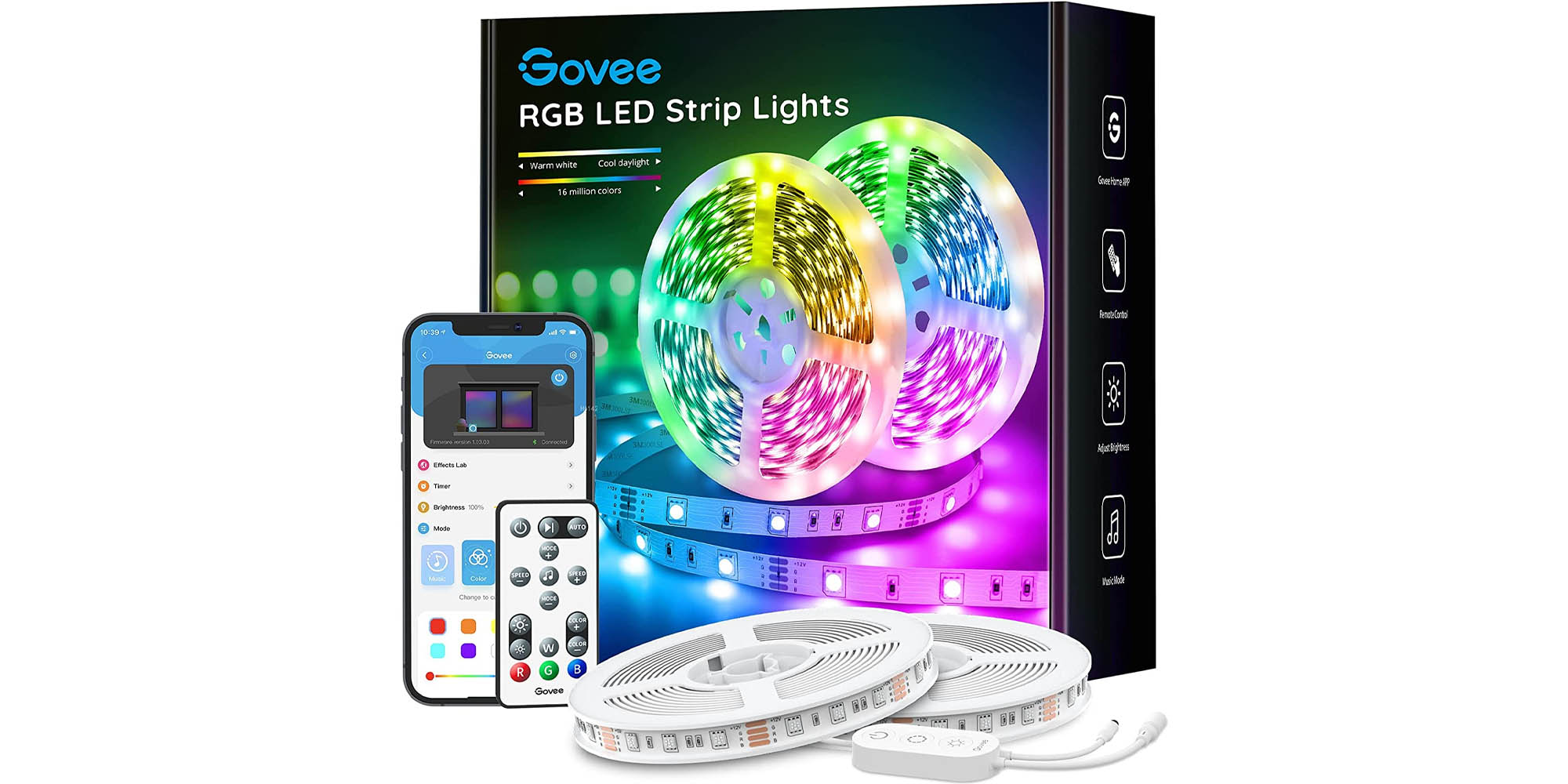 Govee RGBIC Pro LED Strip Lights, 16.4ft Color Changing Smart LED Strips,  Works with Alexa