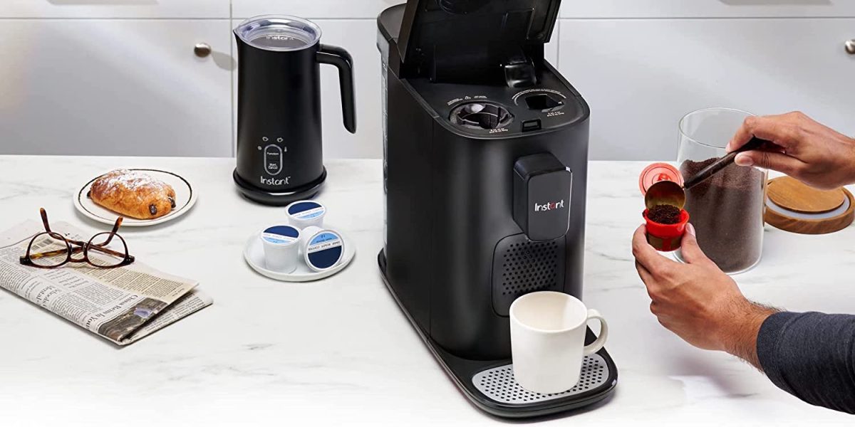 Instant Dual Pod Plus 2-in-1 Coffee Maker and Espresso Maker with Reusable  Ground Coffee Pod