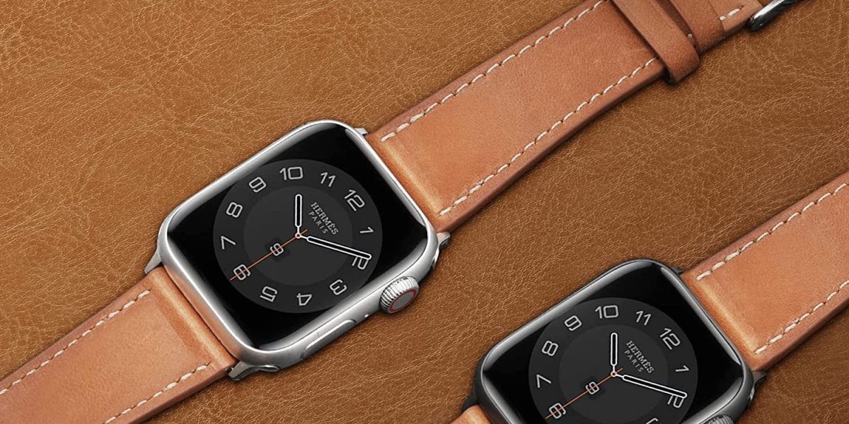 Strap this leather Apple Watch band on your wrist at just $8.50