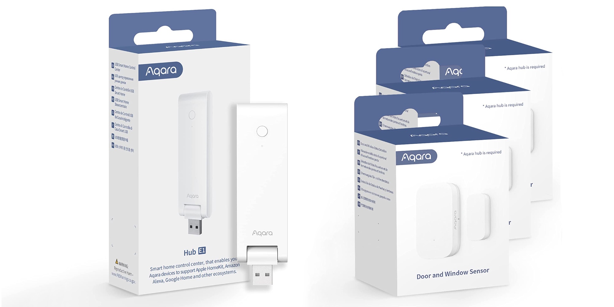 Bundle Aqara's compact E1 HomeKit hub with three Zigbee door sensors at
