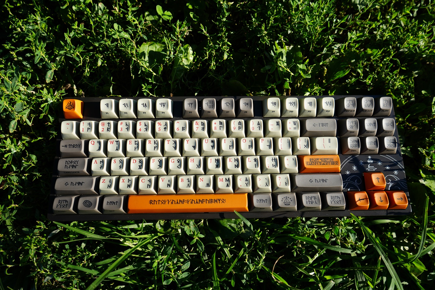 Dwarvish Keyboard Lord of the Rings on grass