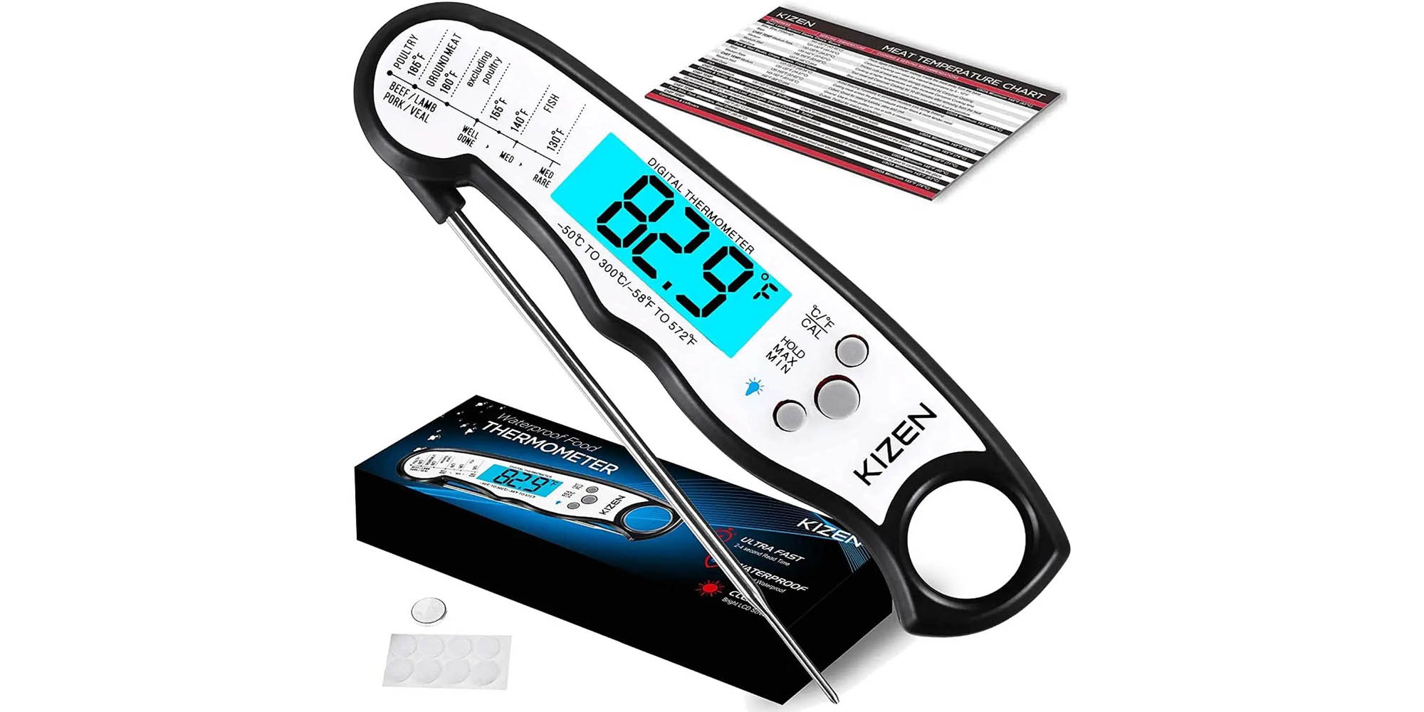 Save 52 on Kizen's Digital Meat Thermometer with probe down at lows