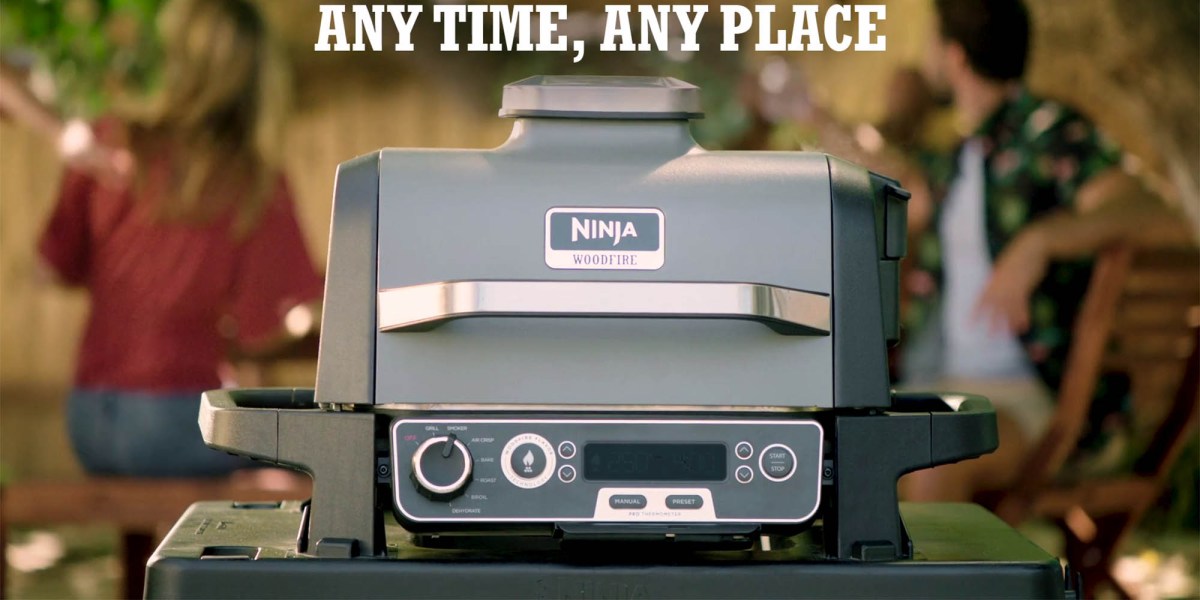 Ninja Woodfire Electric BBQ Grill Stand, Black