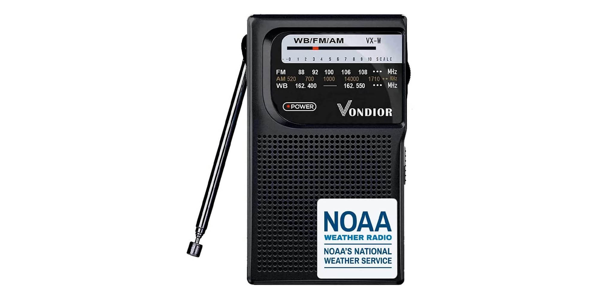 Prepare for severe weather with Vondior's Portable NOAA/FM/AM Radio at