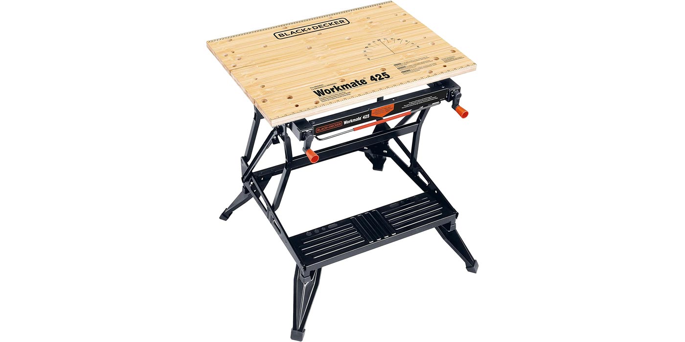 BLACK+DECKER's portable workbench and project center has a built-in vise at  $75