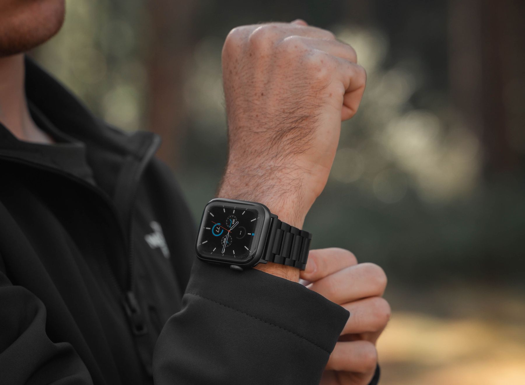 New allblack Titanium Apple Watch band from SANDMARC arrives