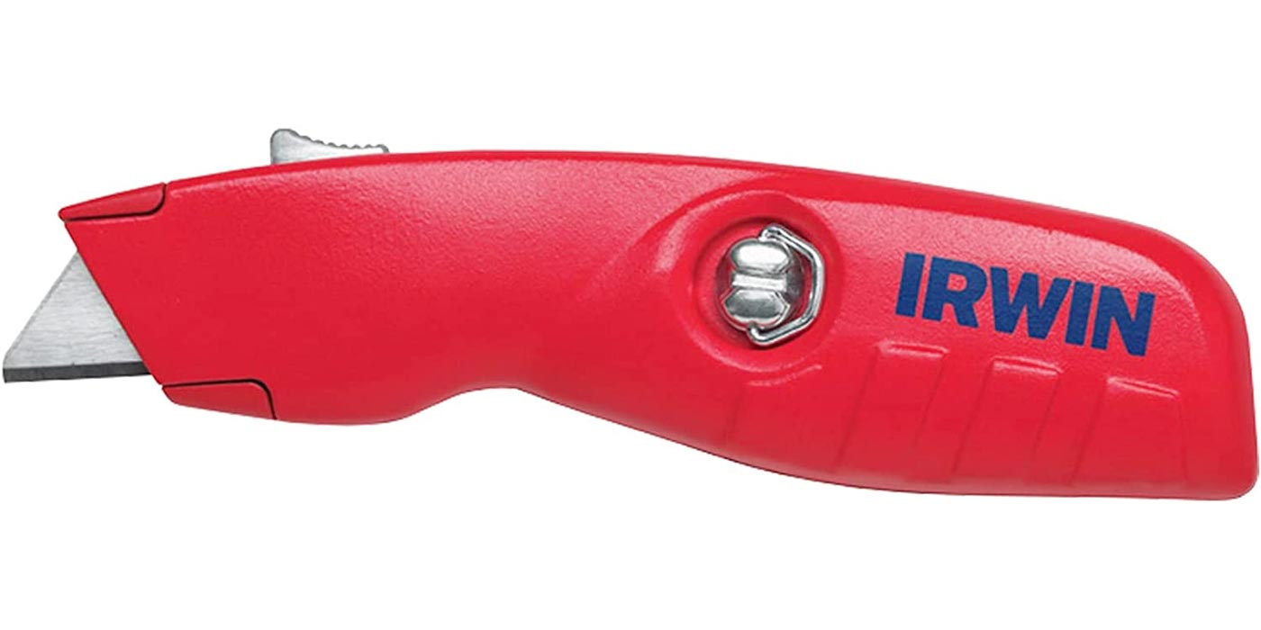 IRWIN's selfretracting utility knife makes opening Amazon boxes a