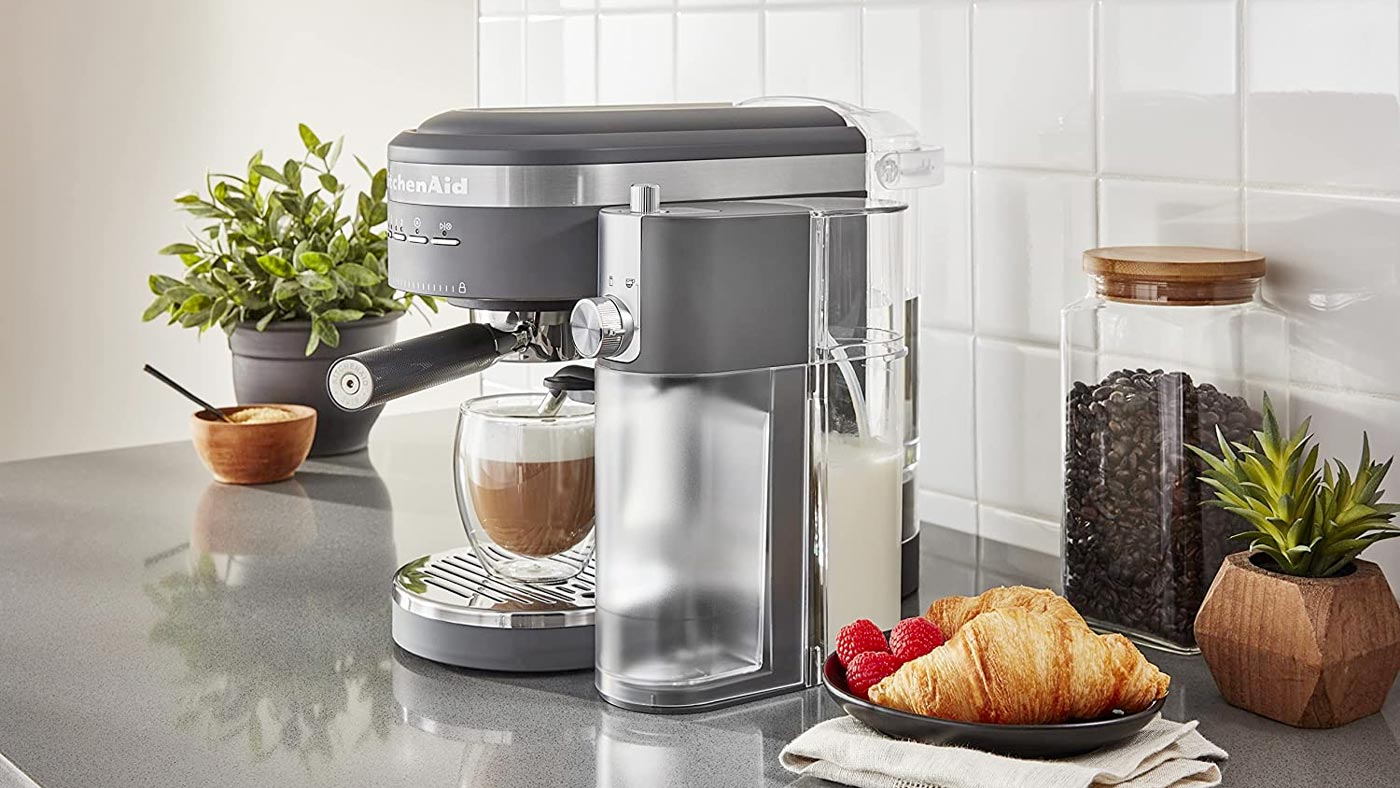 KitchenAid's semiautomatic espresso machine with milk frother falls to